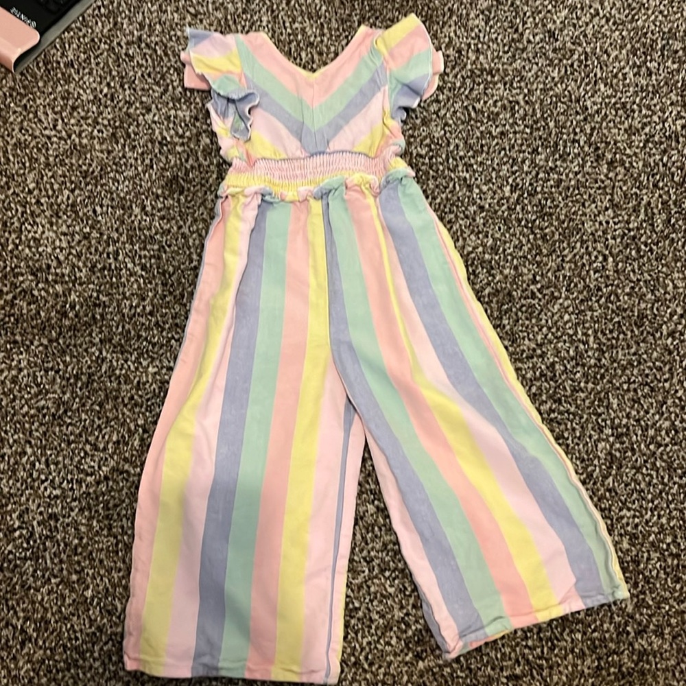 Piper and Julie rainbow jumpsuit size 2T